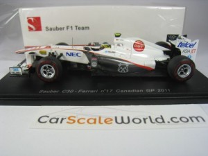 SAUBER C30 FERRARI #1 CANADIAN GP 2011 PEDRO DE LA ROSA 1/43 SPARK