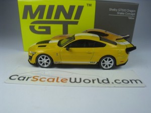 SHELBY GT500 2020 DRAGON SNAKE CONCEPT 1/64 MINI GT (YELLOW)