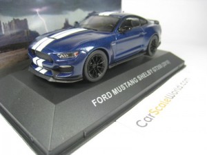 SHELBY GT350 2019 1/43 IXO ALTAYA (BLUE/WHITE STRIPES)