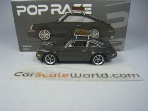 SINGER PORSCHE 911 WITH LUGGAGE 1/64 POP RACE (GREY)