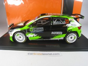 SKODA FABIA RALLY2 #23 RALLYE MONTE CARLO 2023 O. SOLBERG 1/18 IXO