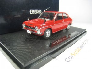 SUBARU FF-1 2 DOOR SPORTS SEDAN 1969 1/43 EBBRO (RED)