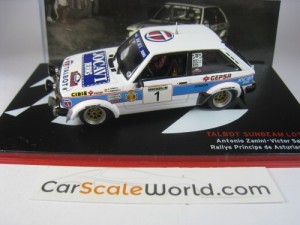 TALBOT SUNBEAM LOTUS RALLY PRINCIPE DE ASTURIAS 1982 A. ZANINI 1/43 IXO ALTAYA