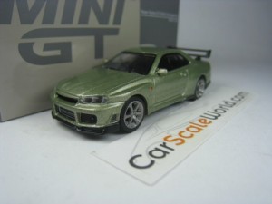 TOMMY KAIRA R-Z NISSAN SKYLINE GT-R R34 1/64 MINI GT (MILLENIUM JADE)