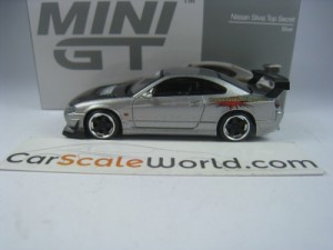 TOP SECRET NISSAN SILVIA S15 1/64 MINI GT (SILVER)