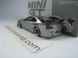 TOP SECRET NISSAN SILVIA S15 1/64 MINI GT (SILVER)