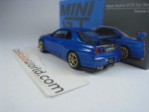 TOP SECRET SKYLINE GT-R R34 1/64 MINI GT (BAYSIDE BLUE)