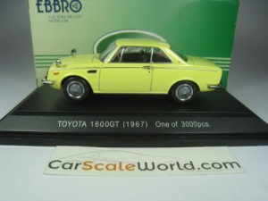 TOYOTA 1600 GT 1967 1/43 EBBRO (YELLOW)