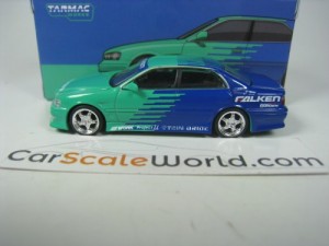 TOYOTA CHASER JZX100 FALKEN 1/64 TARMAC (GREEN/BLUE)