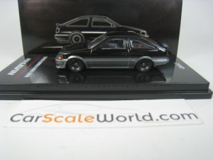 TOYOTA COROLLA AE86 LEVIN 1/64 INNO64 (BLACK/GREY)