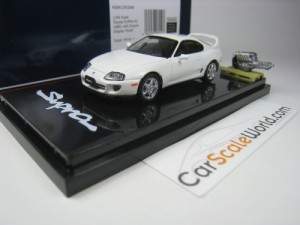 TOYOTA SUPRA RZ (A80) WITH ENGINE DISPLAY MODEL 1/64 HOBBY JAPAN (SUPER WHITEII)