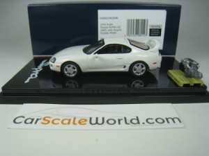 TOYOTA SUPRA RZ (A80) WITH ENGINE DISPLAY MODEL 1/64 HOBBY JAPAN (SUPER WHITEII)