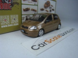 TOYOTA YARIS 1998 1/64 BM CREATIONS (GOLDEN METALLIC)