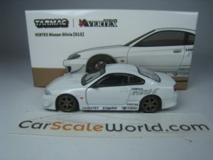 VERTEX NISSAN SILVIA S15 1/64 TARMAC (WHITE)