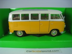 VOLKSWAGEN T1 BUS 1963 1/24 WELLY (YELLOW/WHITE)