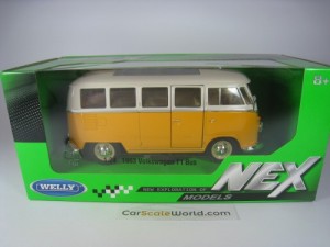 VOLKSWAGEN T1 BUS 1963 1/24 WELLY (YELLOW/WHITE)