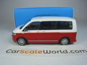 VOLKSWAGEN T6 MULTIVAN 2017 1/64 JKM (WHITE/RED)