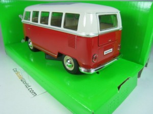 VOLKSWAGEN T1 BUS 1963 1/24 WELLY (RED/WHITE)