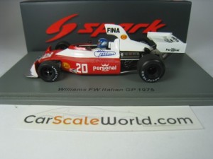 WILLIAMS FW ITALIAN GP 1975 RENZO ZORZI 1/43 SPARK