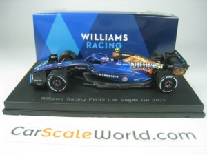 WILLIAMS RACING FW45 LAS VEGAS GP 2023 LOGAN SERGEANT 1/64 SPARK