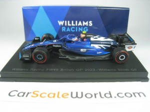 WILLIAMS RACING FW45 BRITISH GP 2023 LOGAN SERGEANT 1/64 SPARK