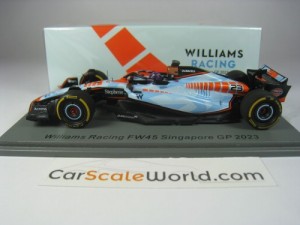 WILLIAMS RACING FW45 SINGAPORE GP 2023 ALEX ALBON 1/43 SPARK