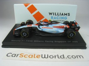 WILLIAMS RACING FW45 SINGAPORE GP 2023 LOGAN SERGEANT 1/64 SPARK