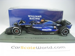 WILLIAMS RACING FW46 BAHRAIN GP 2024 ALEX ALBON 1/43 SPARK