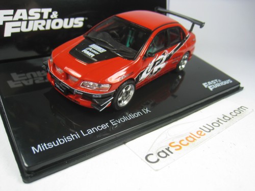 MITSUBISHI LANCER EVOLUTION IX FAST AND FURIOUS 1/43 IXO ALTAYA (RED)