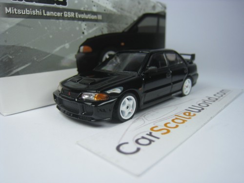 MITSUBISHI LANCER GSR EVOLUTION III 1/64 TARMAC (BLACK)