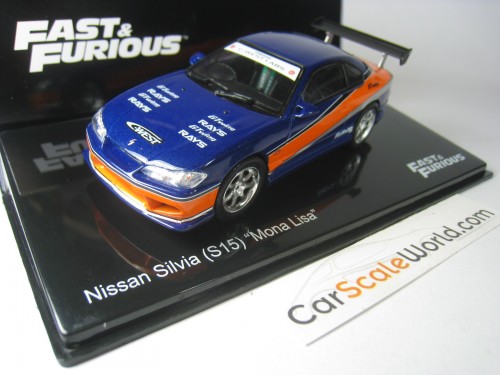 NISSAN SILVIA S15 MONA LISA FAST AND FURIOUS 1/43 IXO ALTAYA (BLUE)