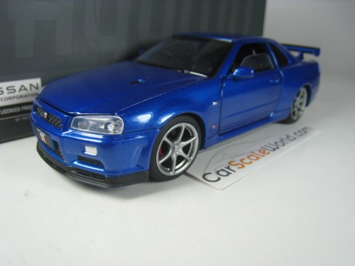 NISSAN SKYLINE GT-R R34 V-SPEC II 1/32 TAYUMO (BLUE)