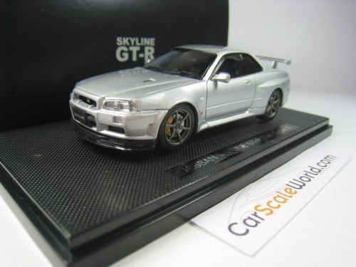 NISSAN SKYLINE GT-R R34 V SPEC II 1/43 EBBRO (SILVER)