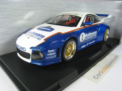 OLD AND NEW PORSCHE 911 (997) ROTHMANS 1/18 MCG (WHITE/BLUE)