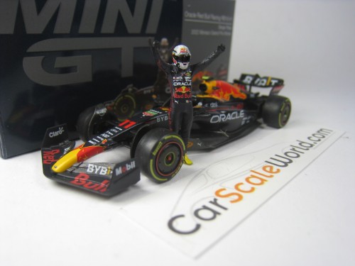 ORACLE RED BULL RACING RB18 WINNER MONACO GP 2022 SERGIO PEREZ 1/64 MINI GT (WITH FIGURE)