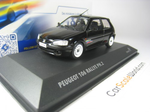 PEUGEOT 106 RALLYE PHASE 2 1996 1/43 SOLIDO (BLACK)