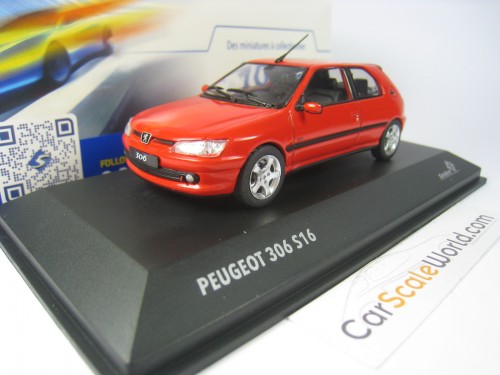 PEUGEOT 306 S16 1998 1/43 SOLIDO (VALLELUNGA RED)