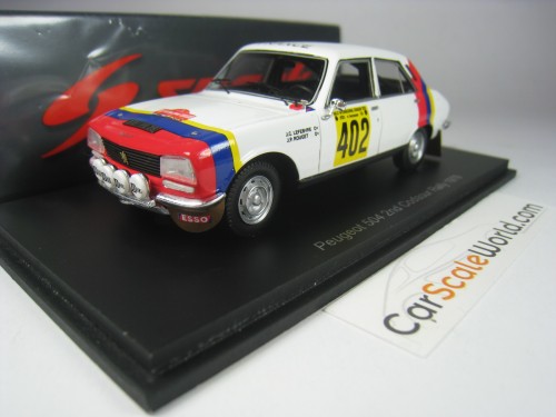 PEUGEOT 504 2ND CODASUR RALLY 1979 #402 J.C LEFEBVRE 1/43 SPARK