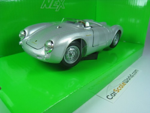 PORSCHE 550 SPYDER 1/24 WELLY (SILVER)