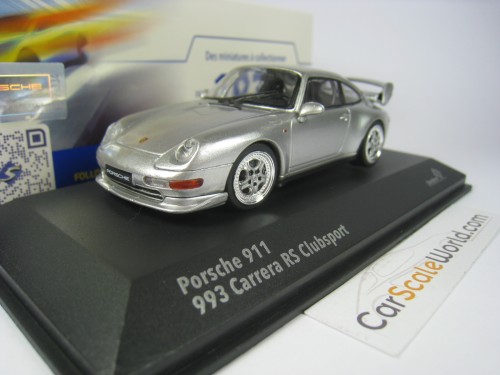 PORSCHE 911 CARRERA RS CLUBSPORT 1995 (993) 1/43 SOLIDO (POLAR SILVER)