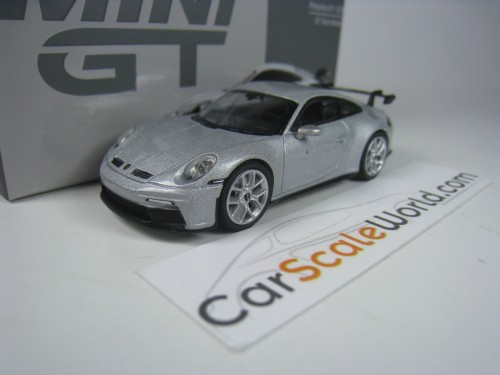PORSCHE 911 GT3 (992) 1/64 MINI GT (GT SILVER METALLIC)