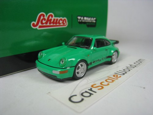 PORSCHE 911 TURBO (964) 1/64 SCHUCO TARMAC (GREEN)