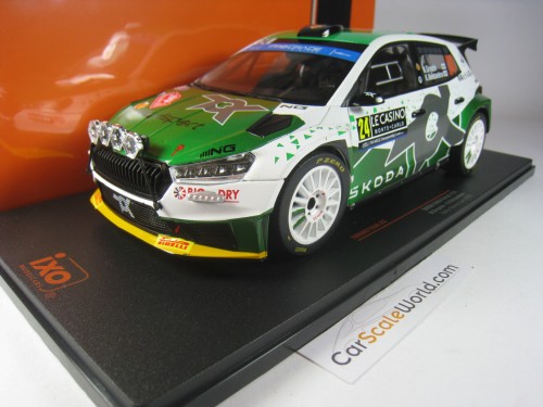 SKODA FABIA RALLY2 #24 RALLYE MONTE CARLO 2023 N. GRYAZIN  1/18 IXO