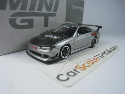 TOP SECRET NISSAN SILVIA S15 1/64 MINI GT (SILVER)