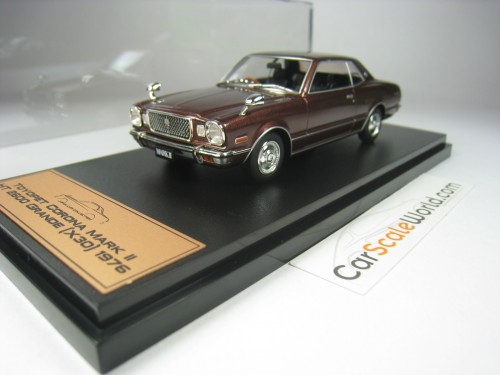 TOYOPET CORONA MARK II HT 2600 GRANDE X30 1976 1/43 ALMOST REAL - HACHETTE (BROWN)