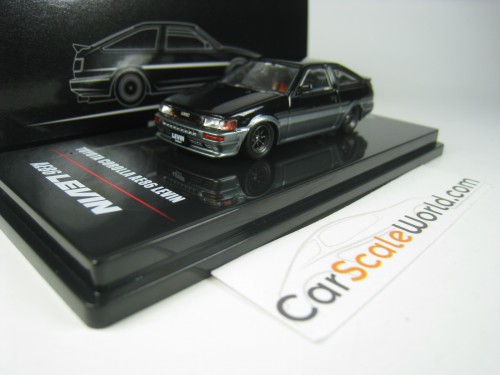 TOYOTA COROLLA AE86 LEVIN 1/64 INNO64 (BLACK/GREY)