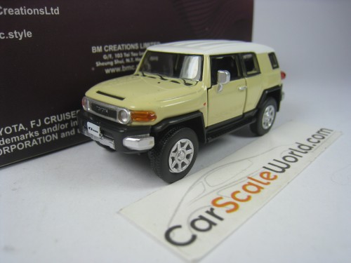 TOYOTA FJ CRUISER 1/64 BM CREATIONS (BEIGE/WHITE)