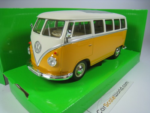 VOLKSWAGEN T1 BUS 1963 1/24 WELLY (YELLOW/WHITE)