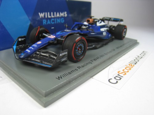 WILLIAMS RACING FW45 8TH BRITISH GP 2023 ALEX ALBON WILLIAMS 800TH GP 1/43 SPARK